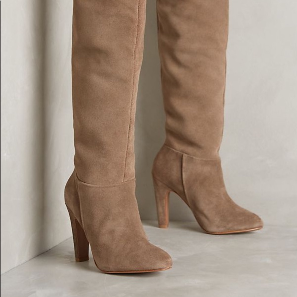 Anthropologie Candela over the knee tan Boots